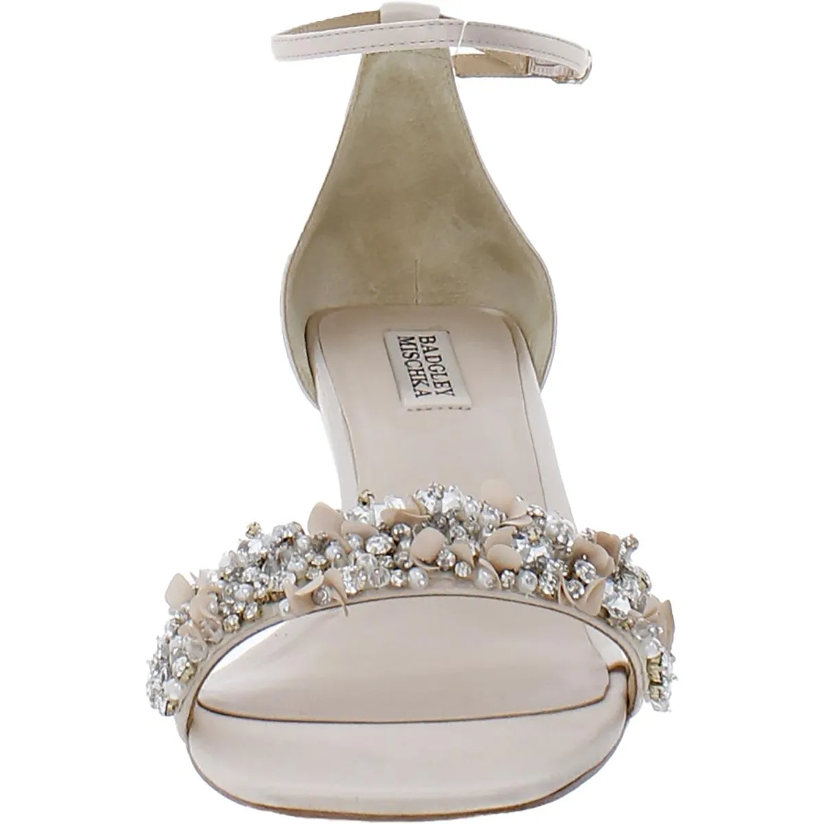 Teasha Womens Applique Ankle Strap Wedge Sandals
