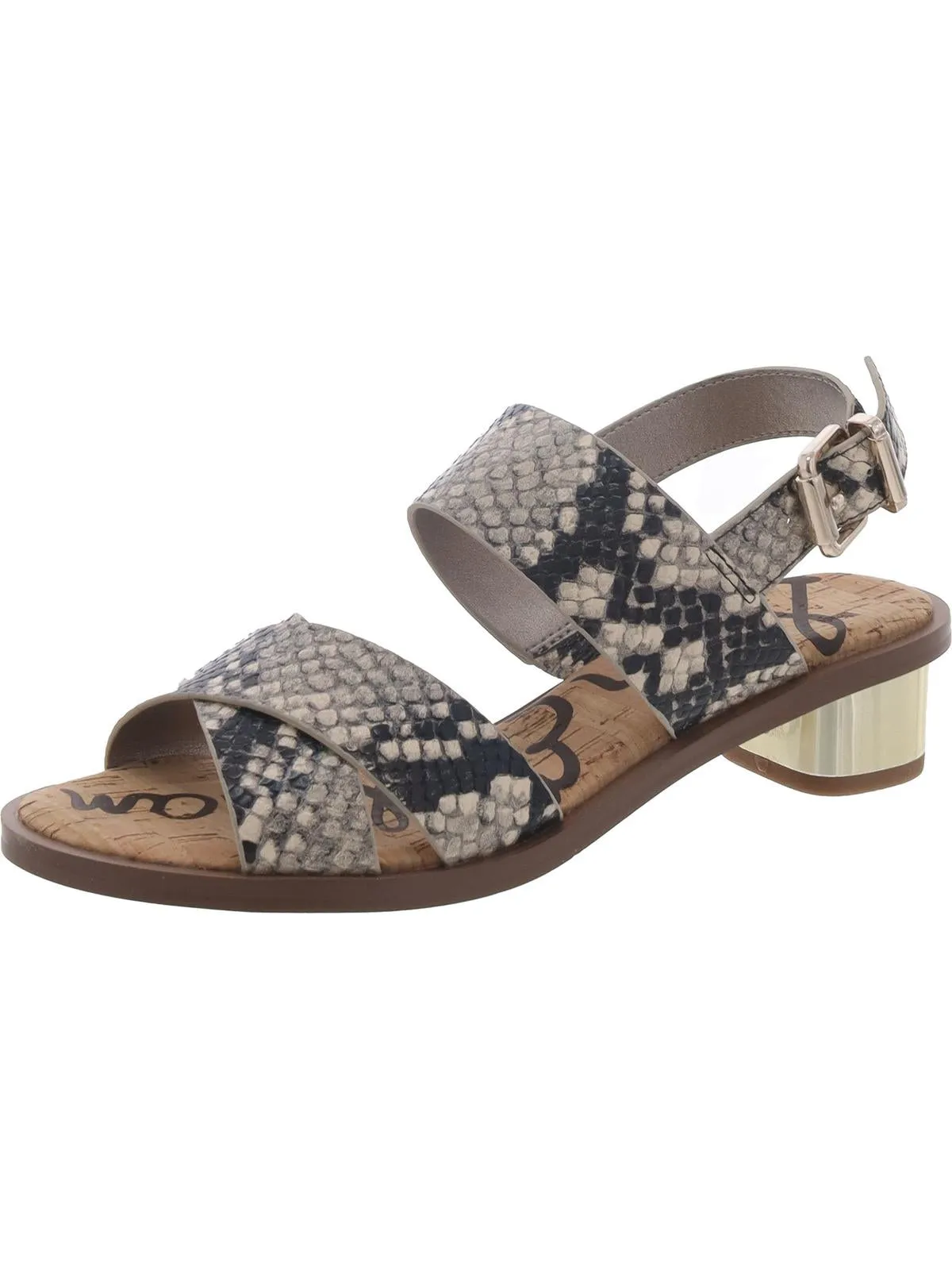 Teena 2 Womens Faux Leather Open Toe Slingback Sandals
