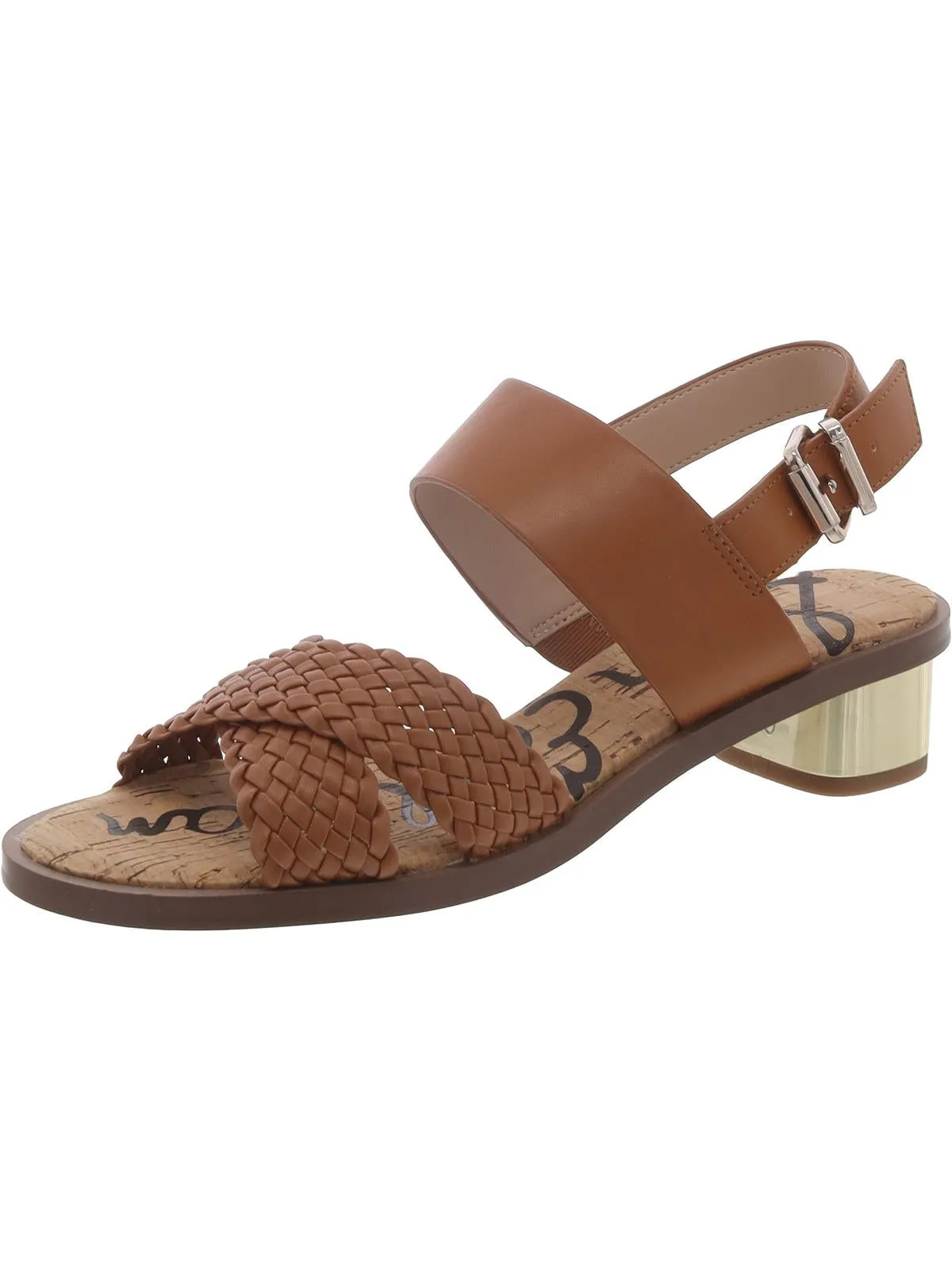 Teena 2 Womens Faux Leather Open Toe Slingback Sandals