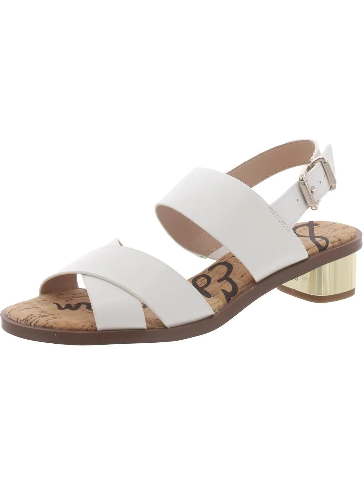 Teena 2 Womens Faux Leather Open Toe Slingback Sandals