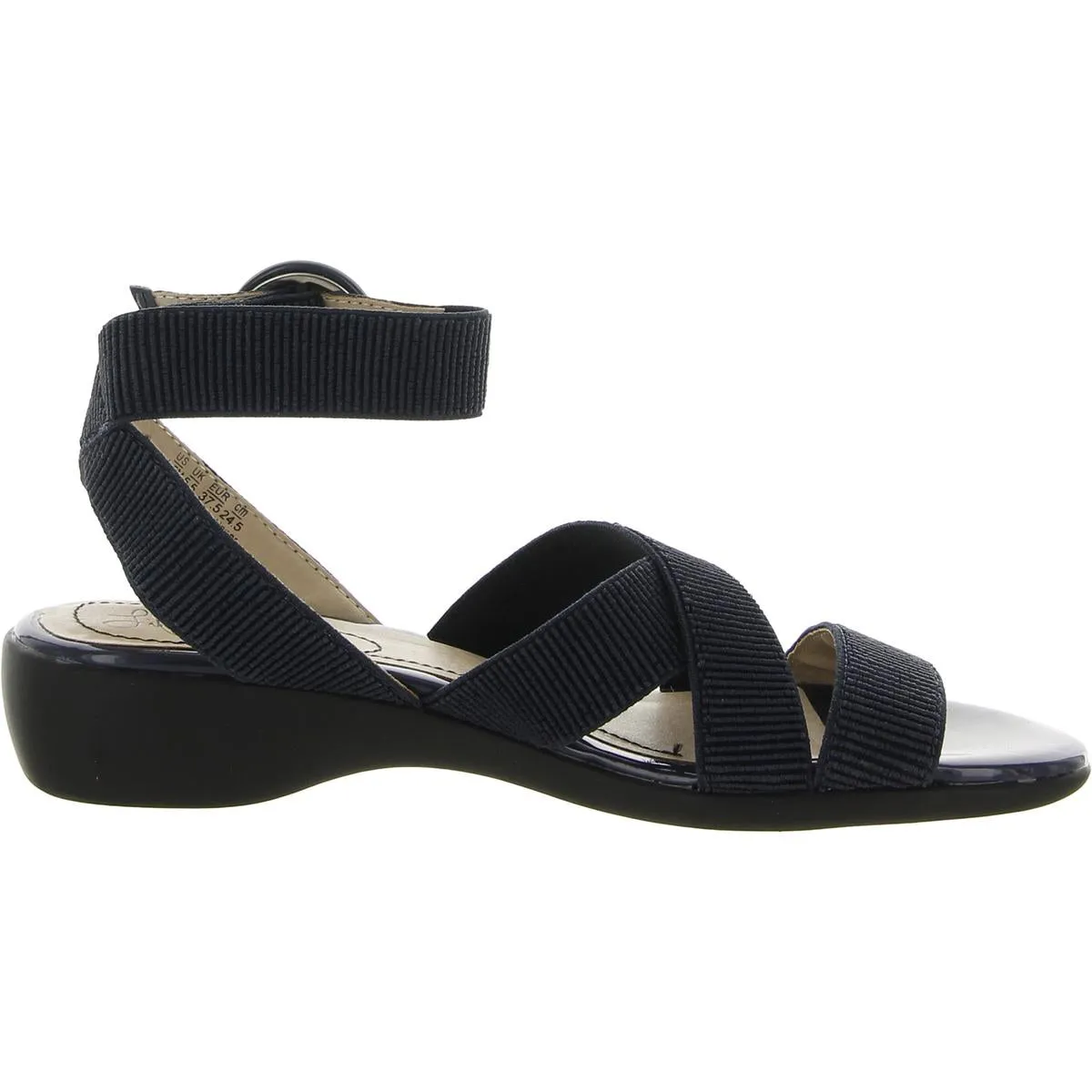 Temple Womens Ribbed Slingback Heel Sandals
