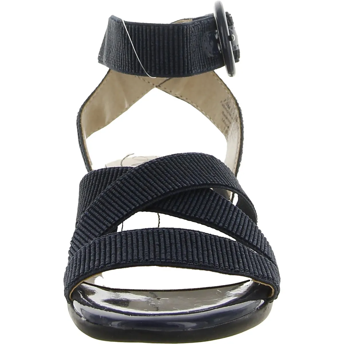 Temple Womens Ribbed Slingback Heel Sandals