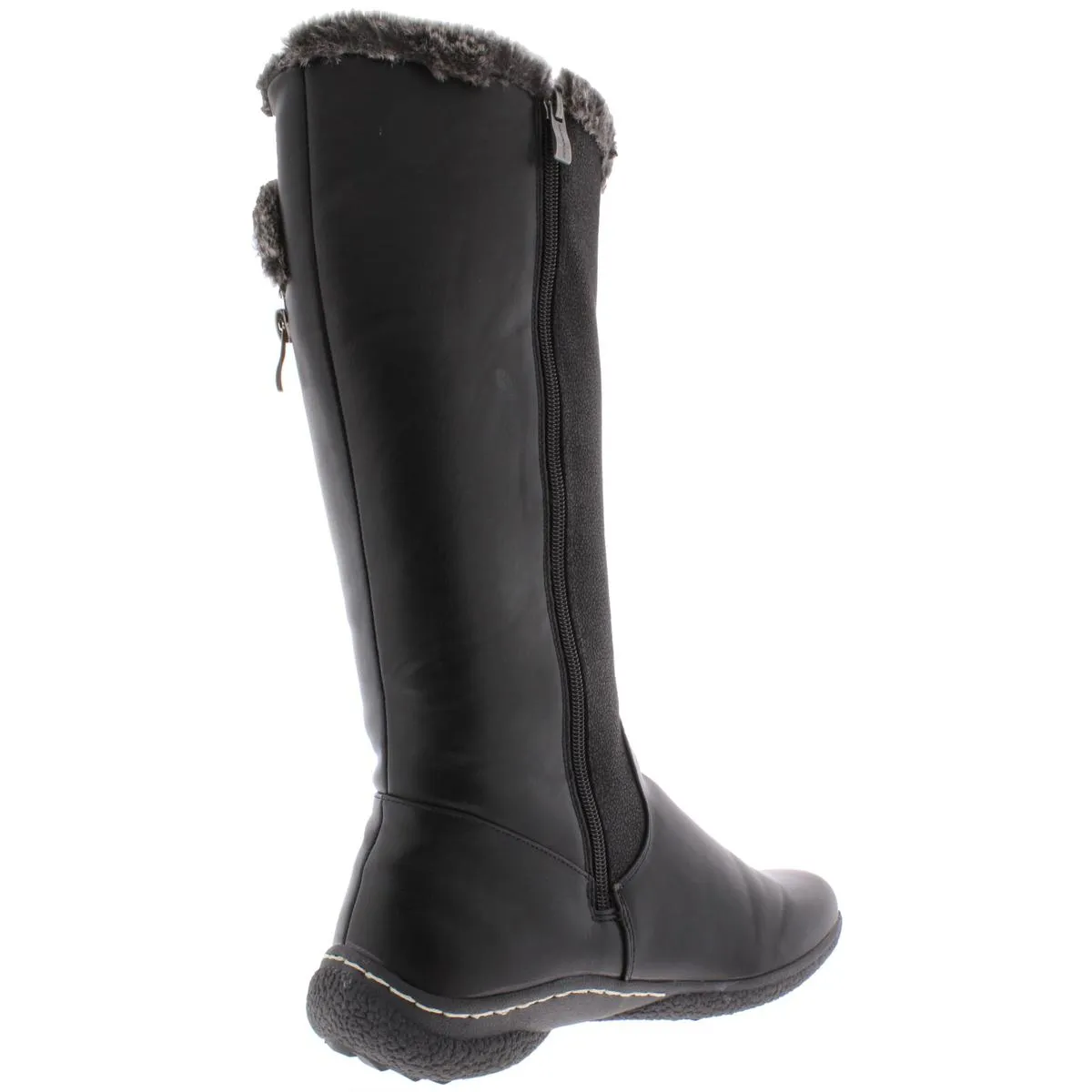 Teo Womens Faux Leather Knee-High Boots