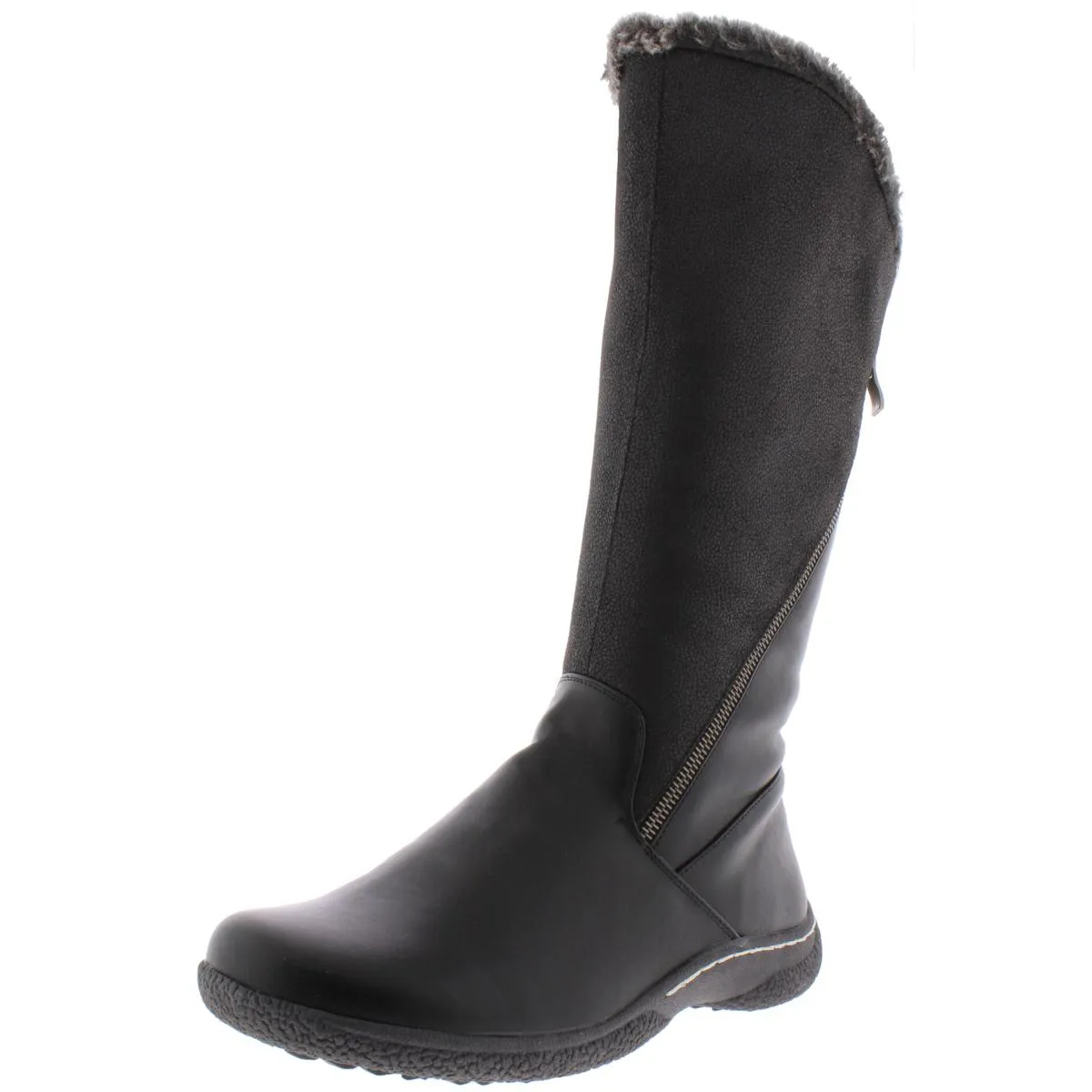 Teo Womens Faux Leather Knee-High Boots