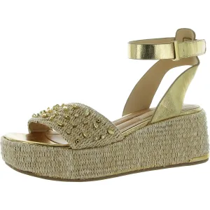 Terry 3 Womens Metallic Studded Espadrilles