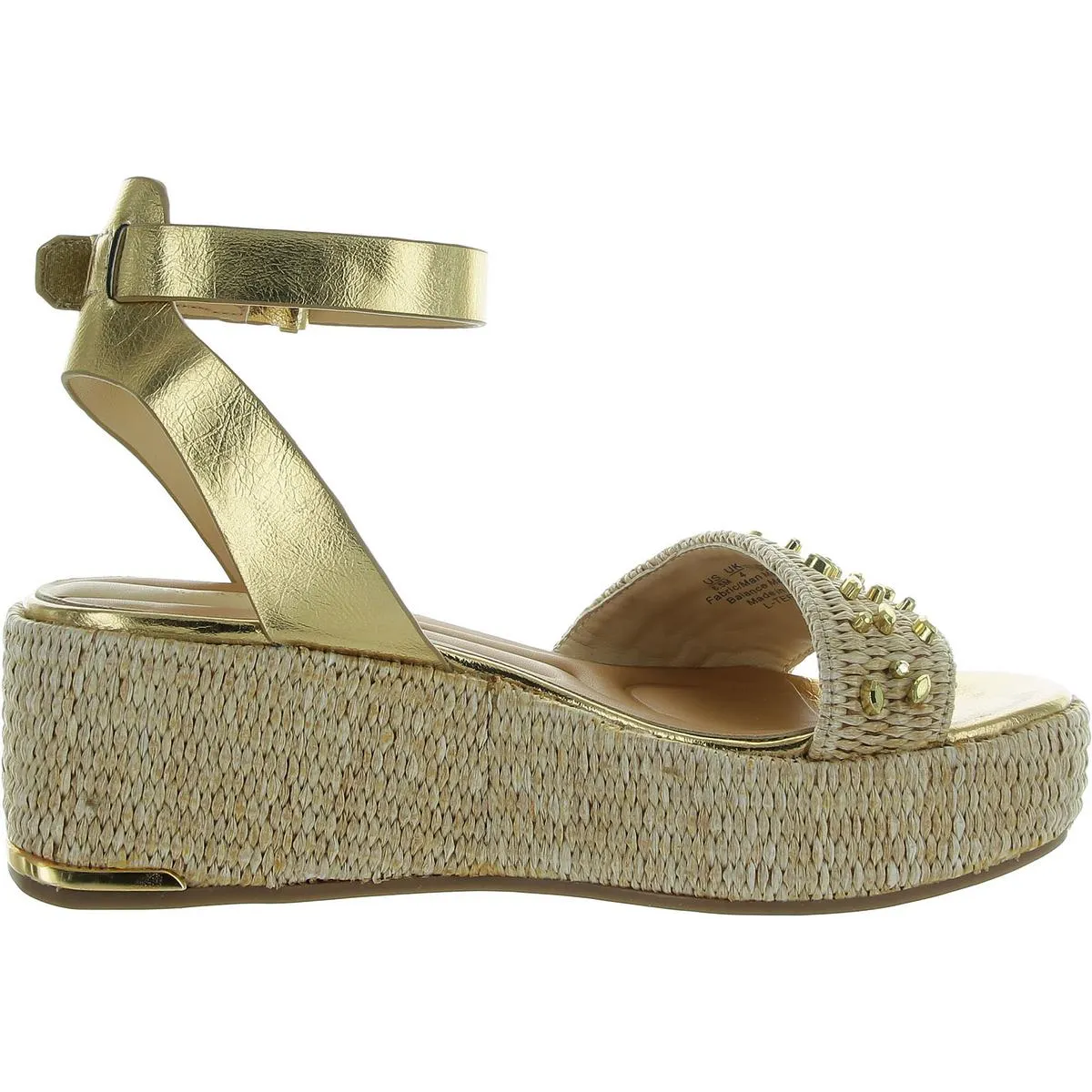 Terry 3 Womens Metallic Studded Espadrilles