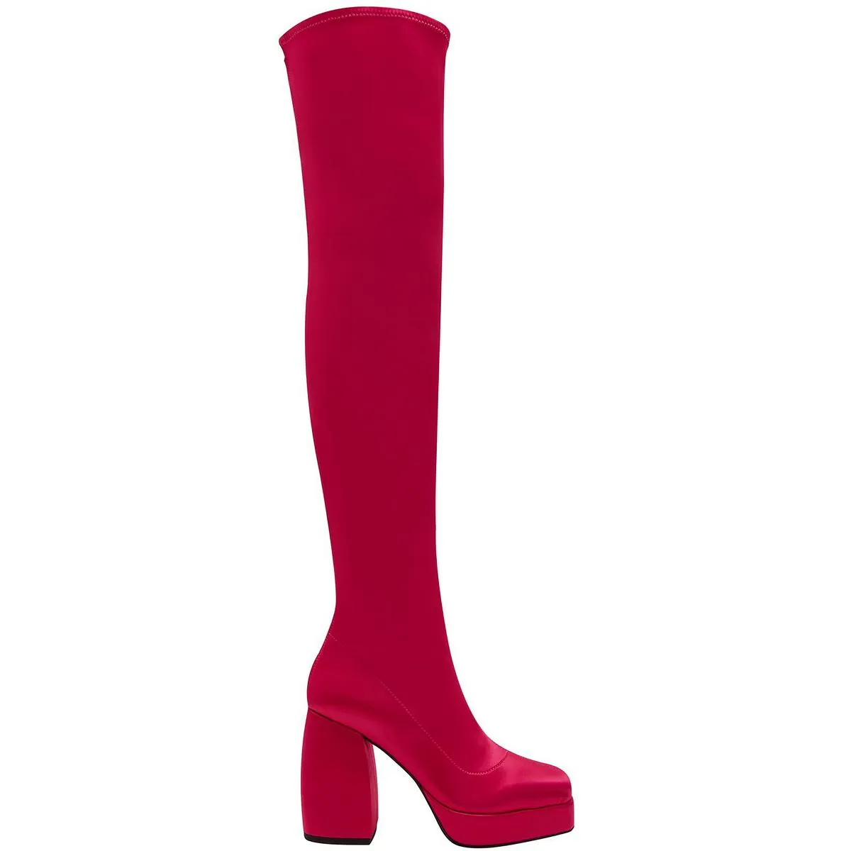THE UPLIFT OTK Womens Faux Leather Platform Over-The-Knee Boots