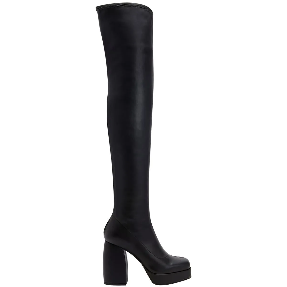 THE UPLIFT OTK Womens Faux Leather Platform Over-The-Knee Boots