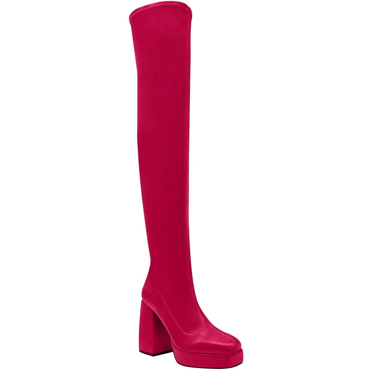 THE UPLIFT OTK Womens Faux Leather Platform Over-The-Knee Boots
