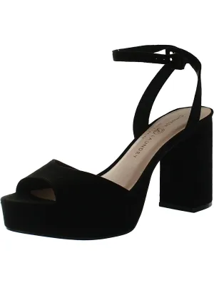 Theresa Womens Suede Ankle Strap Heel Sandals