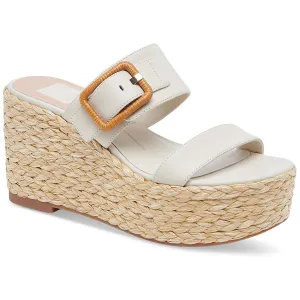 Thorin Womens Buckle Platform Wedge Sandals
