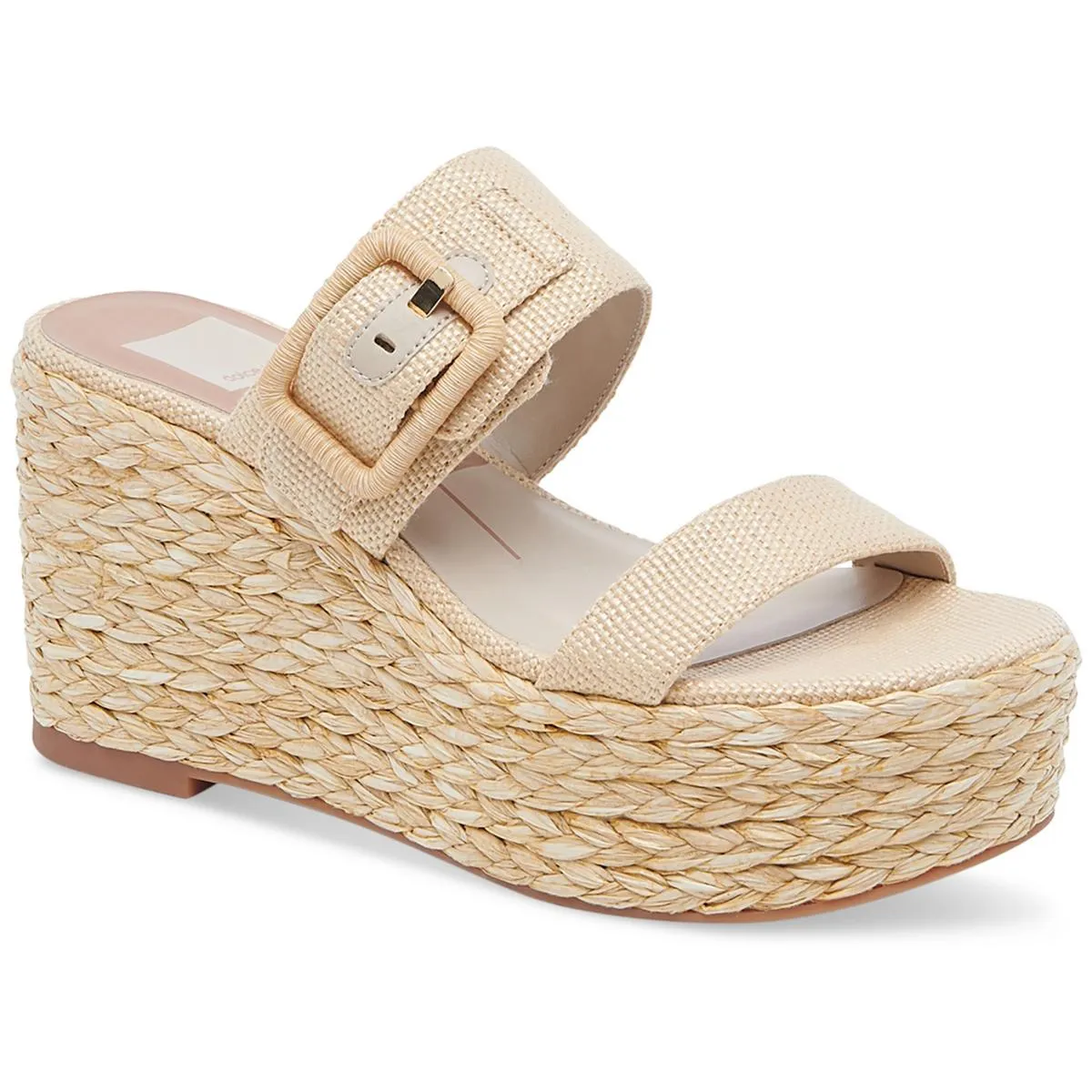 Thorin Womens Buckle Platform Wedge Sandals