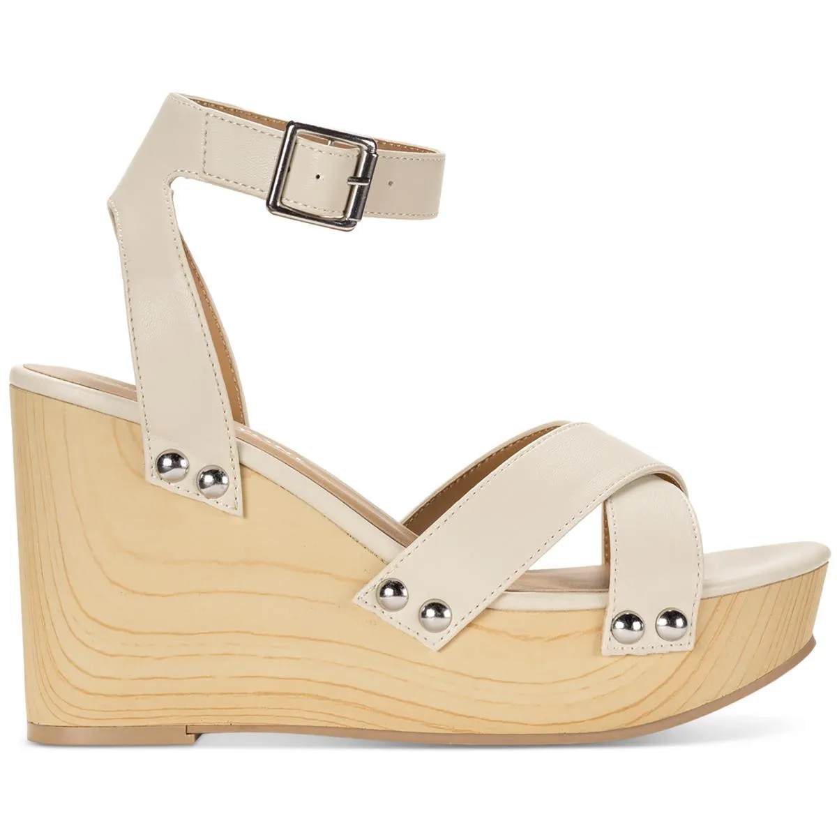 Tiaraa Womens Ankle Strap Heeled Wedge Sandals
