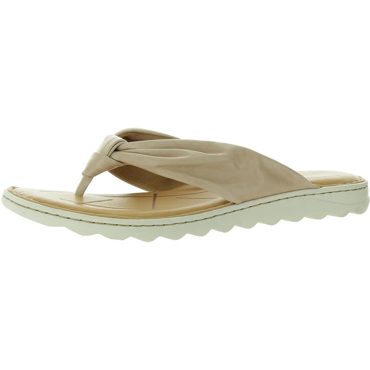 Tide Womens Leather Thong Flat Sandals