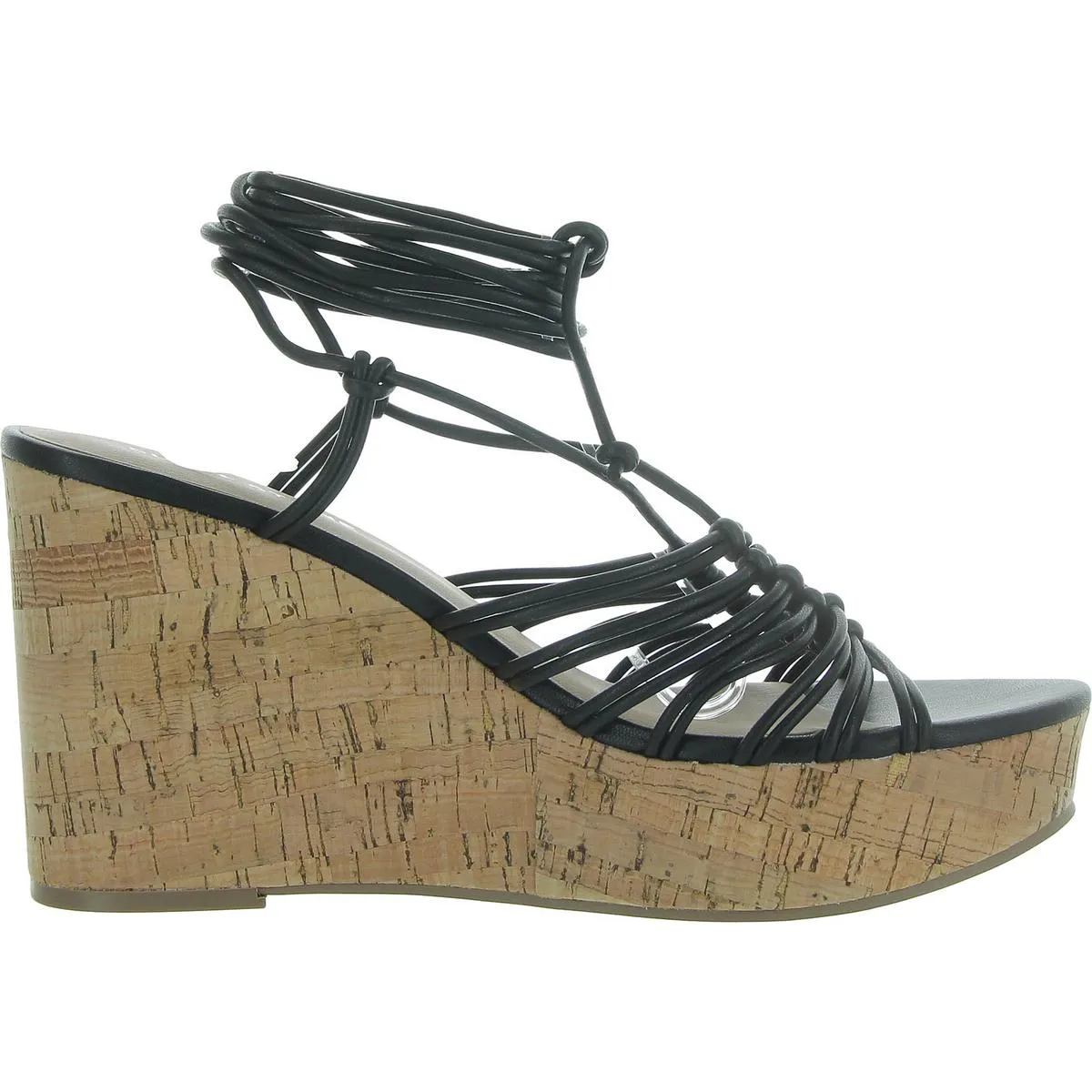 Tillyyp Womens Faux Leather Heeled Wedge Sandals
