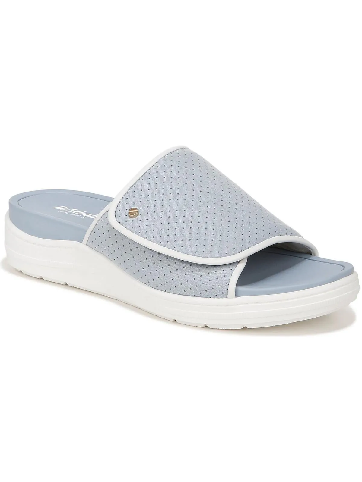 TIME OFF SET Womens Faux Leather Slip on Slide Sandals