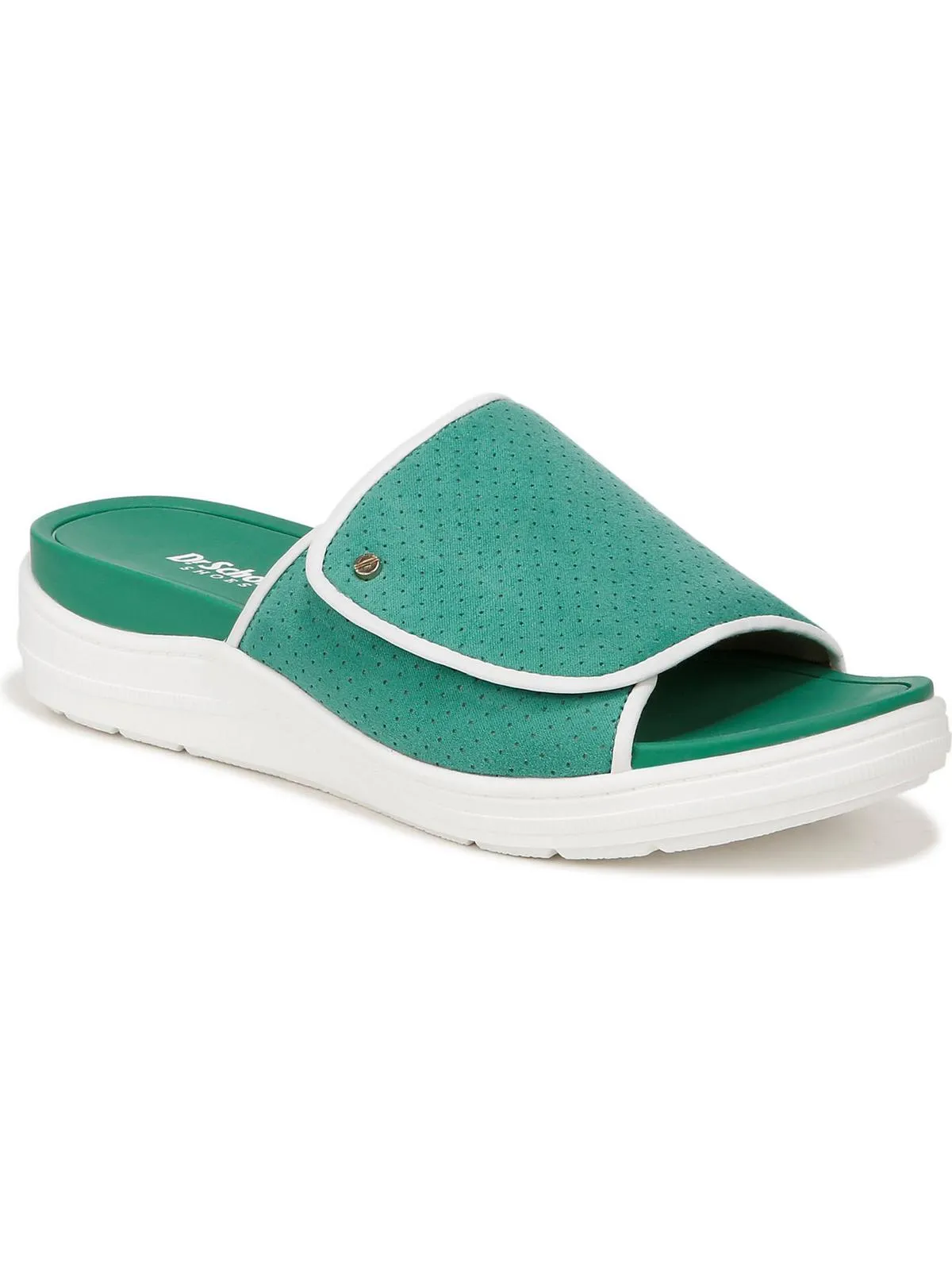 TIME OFF SET Womens Faux Leather Slip on Slide Sandals