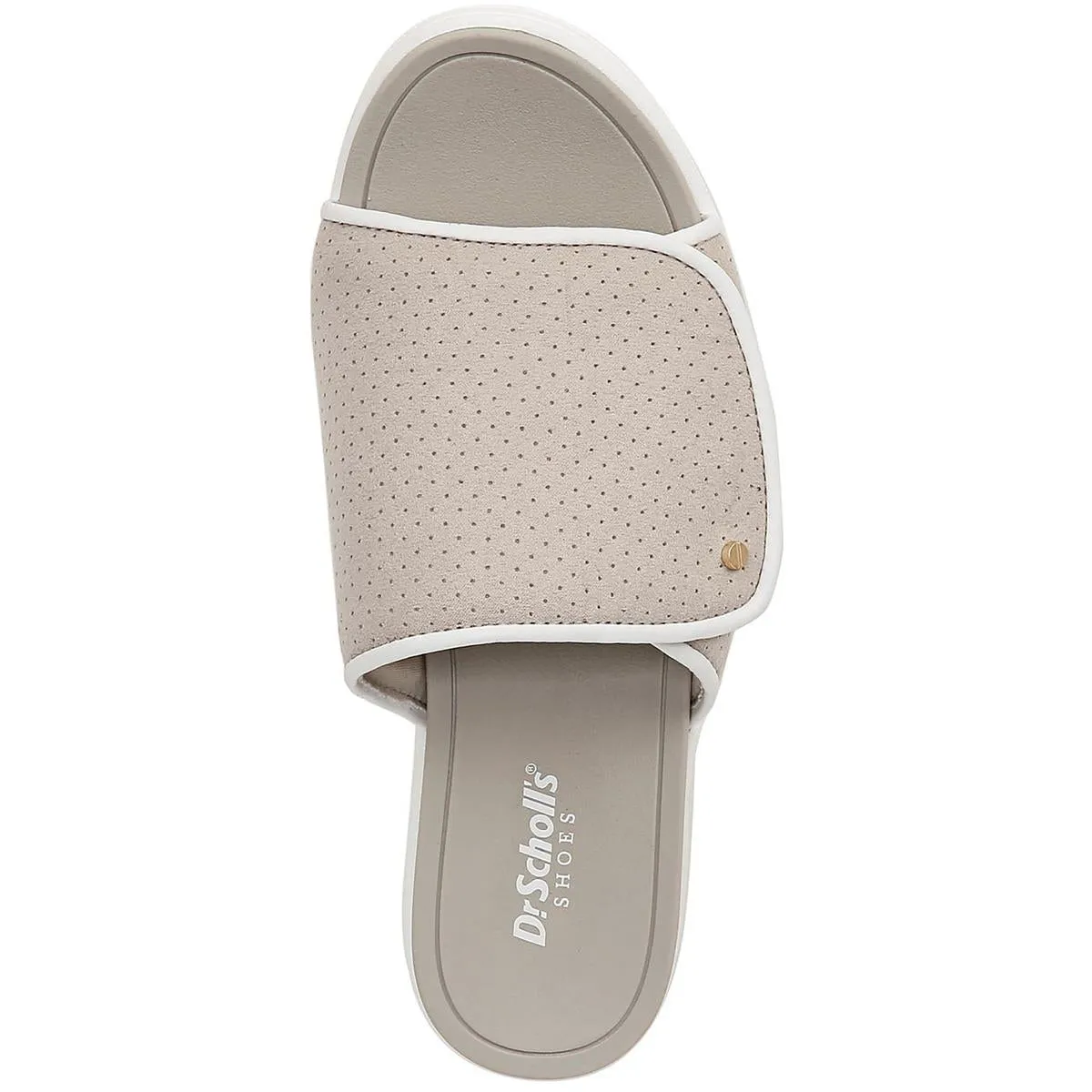 TIME OFF SET Womens Faux Leather Slip on Slide Sandals