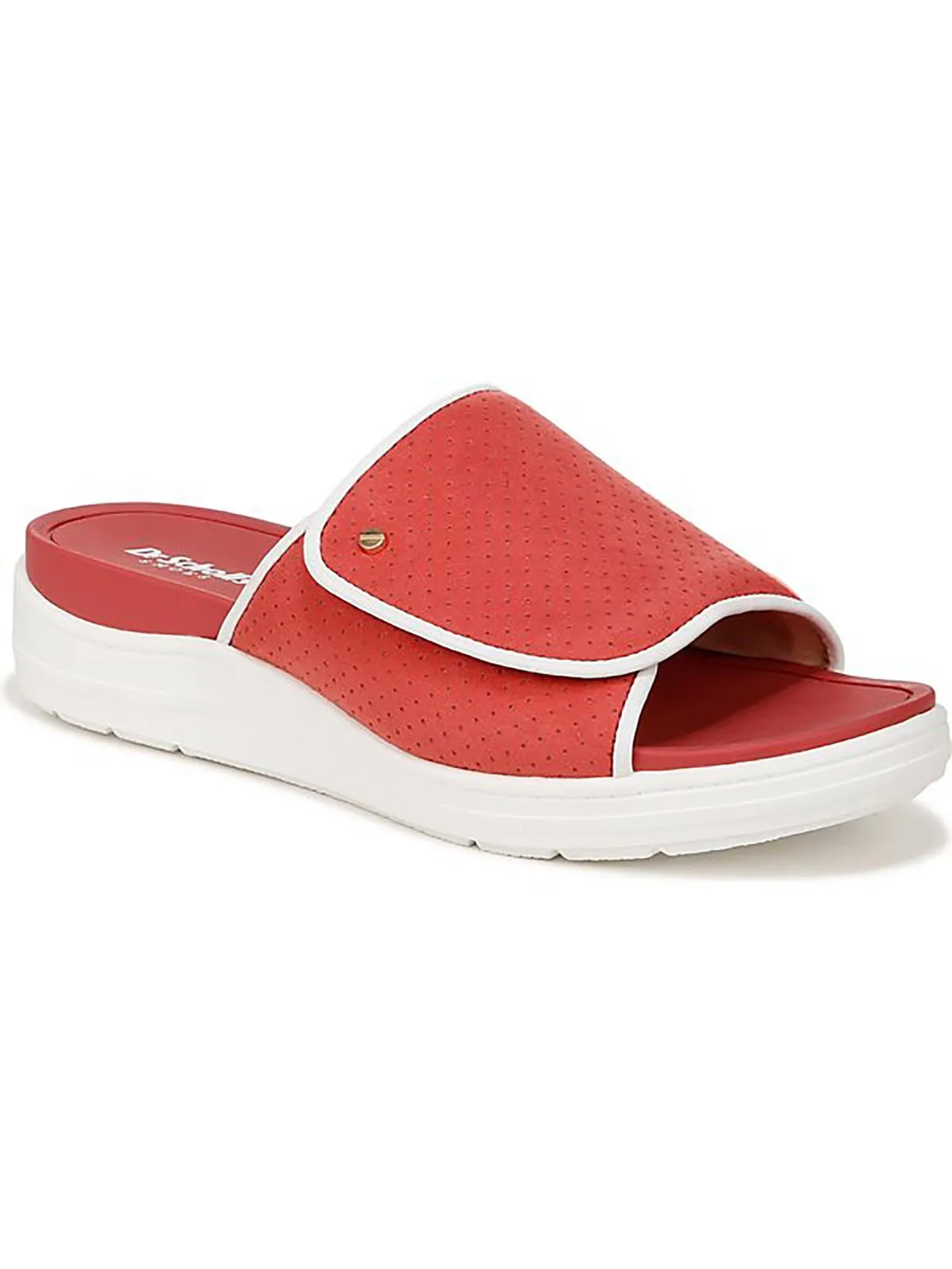 TIME OFF SET Womens Faux Leather Slip on Slide Sandals