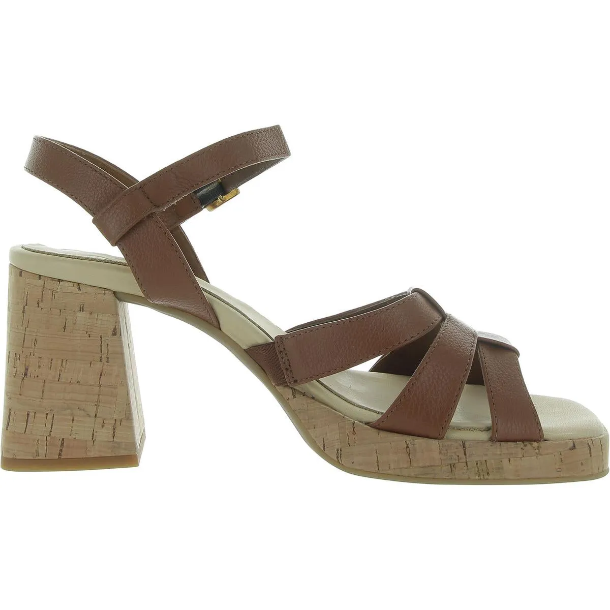 Tina Womens Slip On Open Toe Platform Sandals