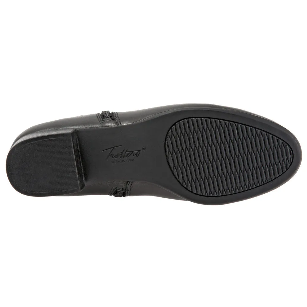 Trotters Major Black Leather (Women's)