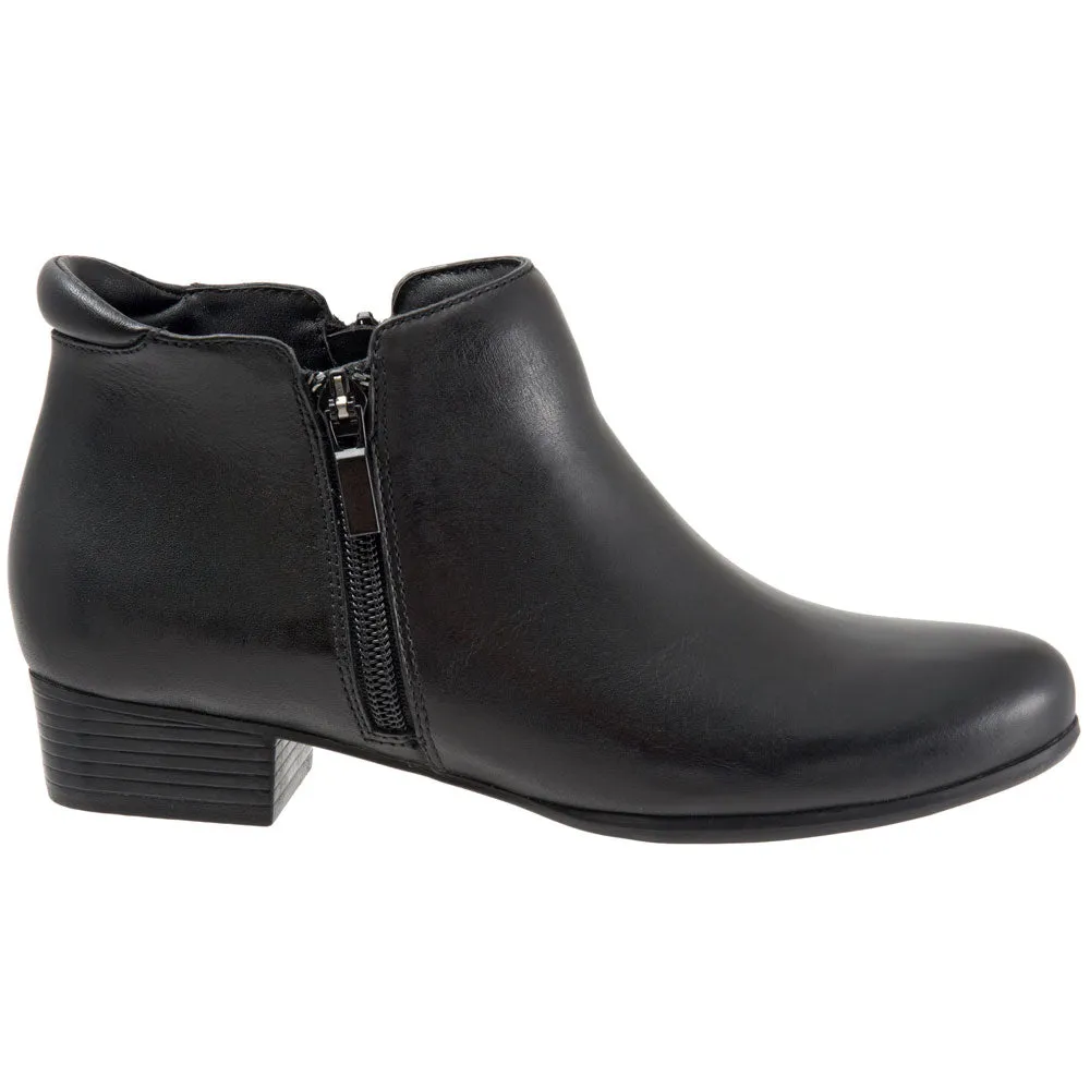 Trotters Major Black Leather (Women's)