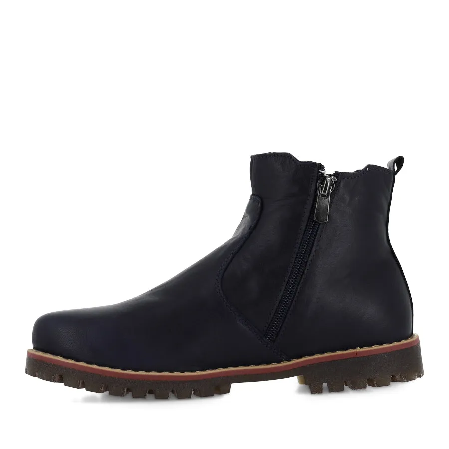 TRUCKIE - NAVY/BURGANDY LEATHER