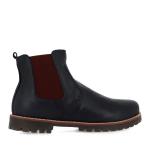 TRUCKIE - NAVY/BURGANDY LEATHER