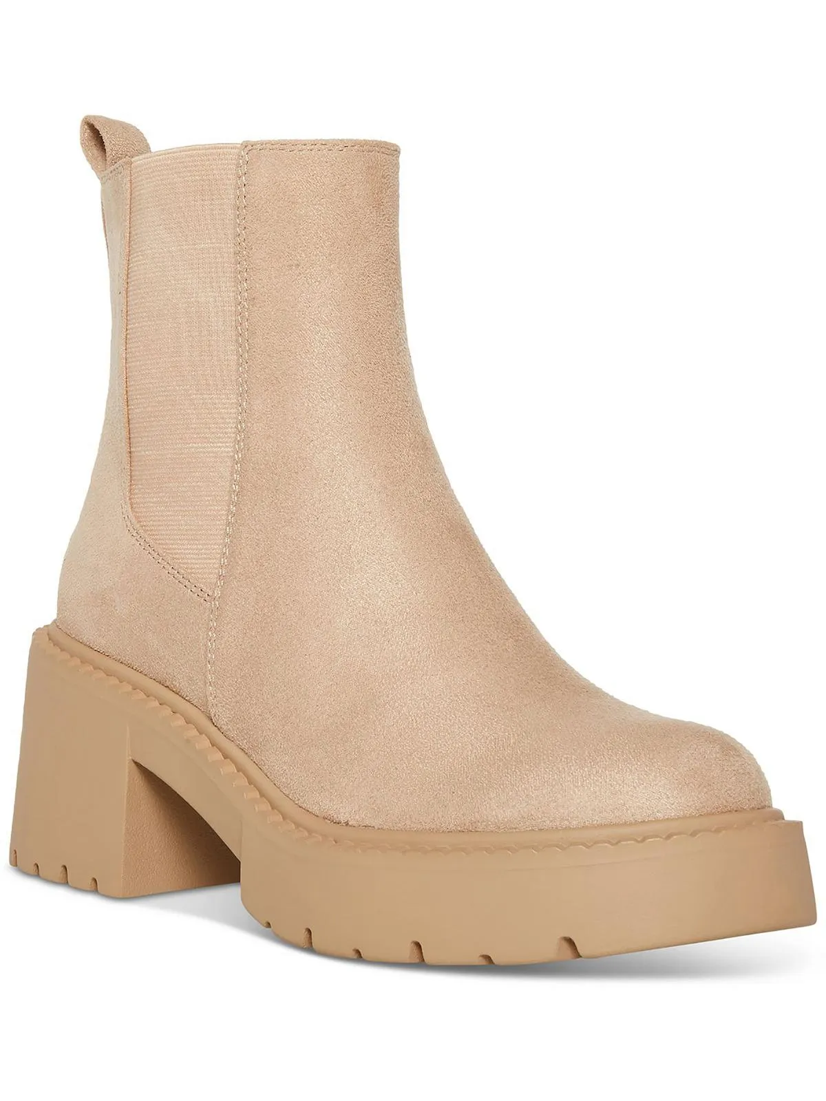 Trust Womens Patent Lugged Sole Chelsea Boots