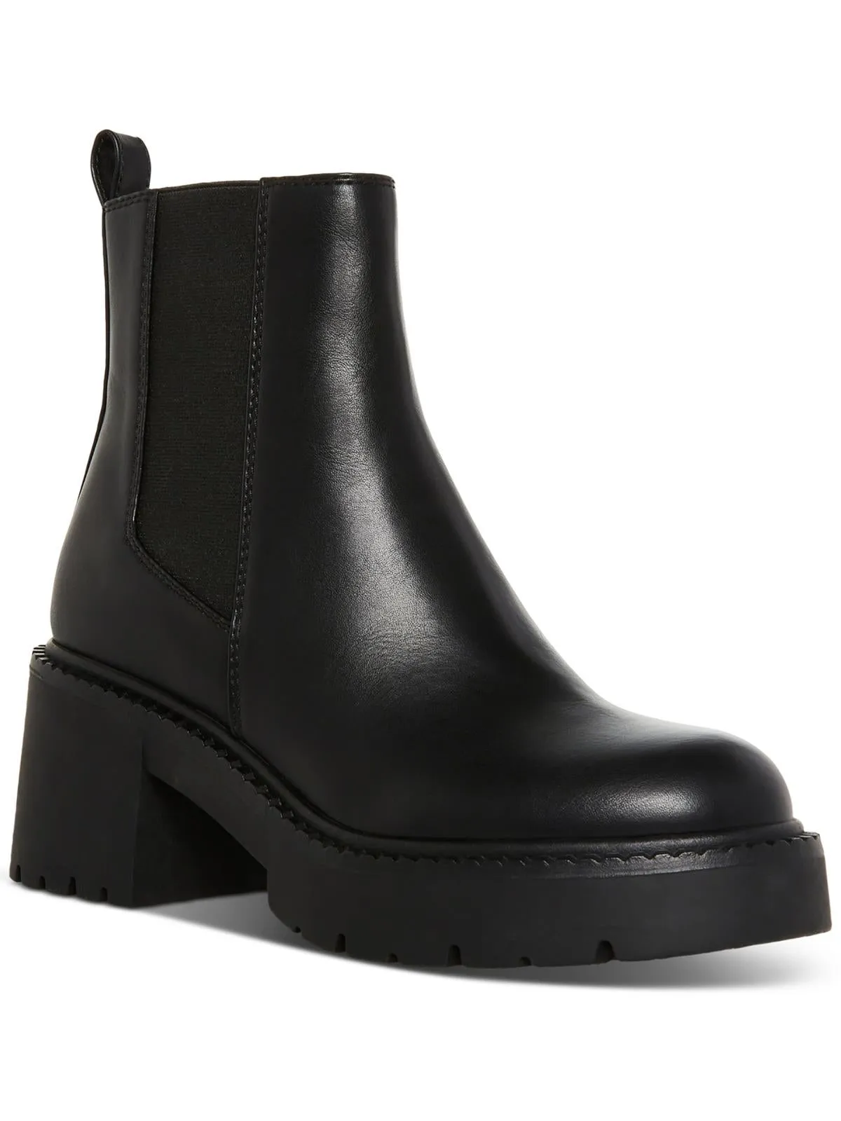 Trust Womens Patent Lugged Sole Chelsea Boots