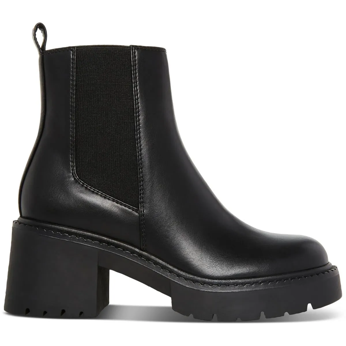 Trust Womens Patent Lugged Sole Chelsea Boots