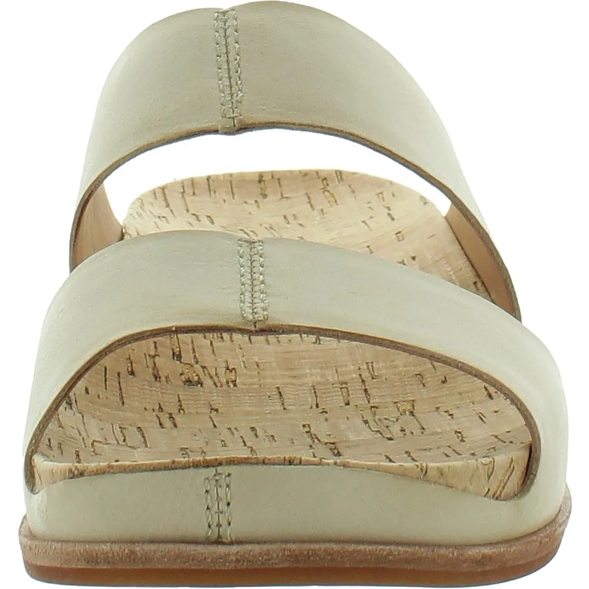 Tutsi Dual Band Womens Faux Leather Open Toe Slide Sandals