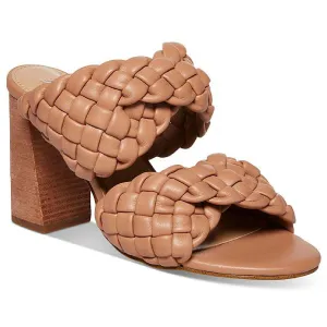 Twisted Womens Faux Leather Slip On Heels