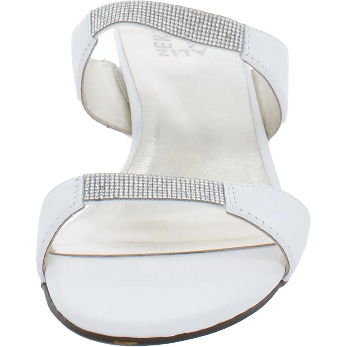 Venus 2 Womens Leather Rhinestone Mule Sandals