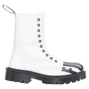Vetements slogan leather combat boots