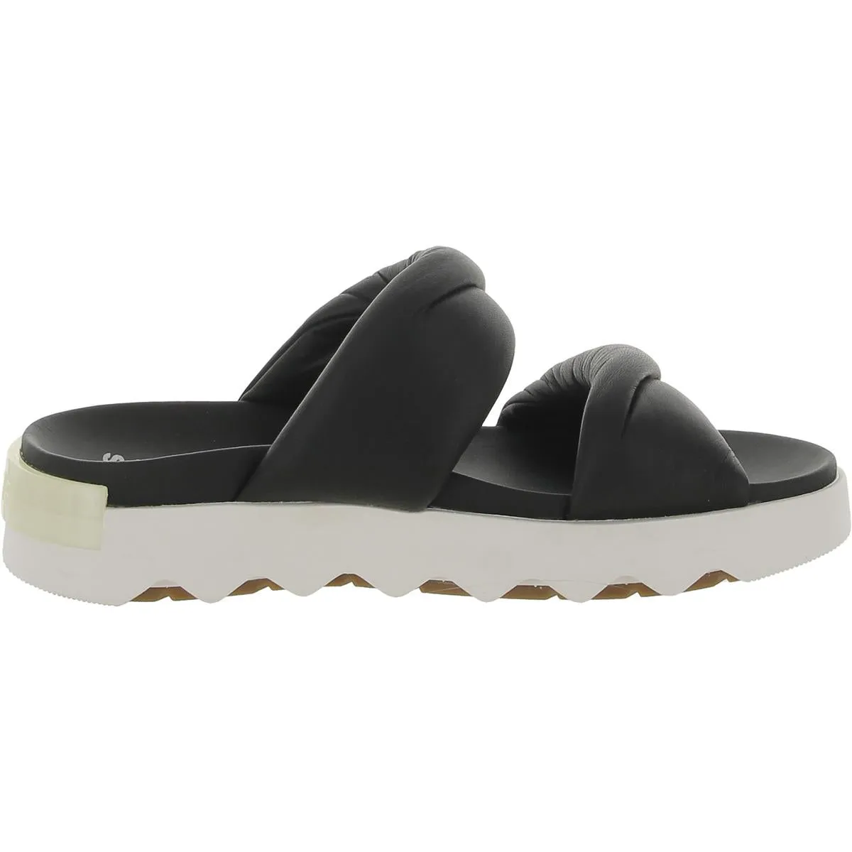 Vibe Twist Womens Leather Slip On Slide Sandals