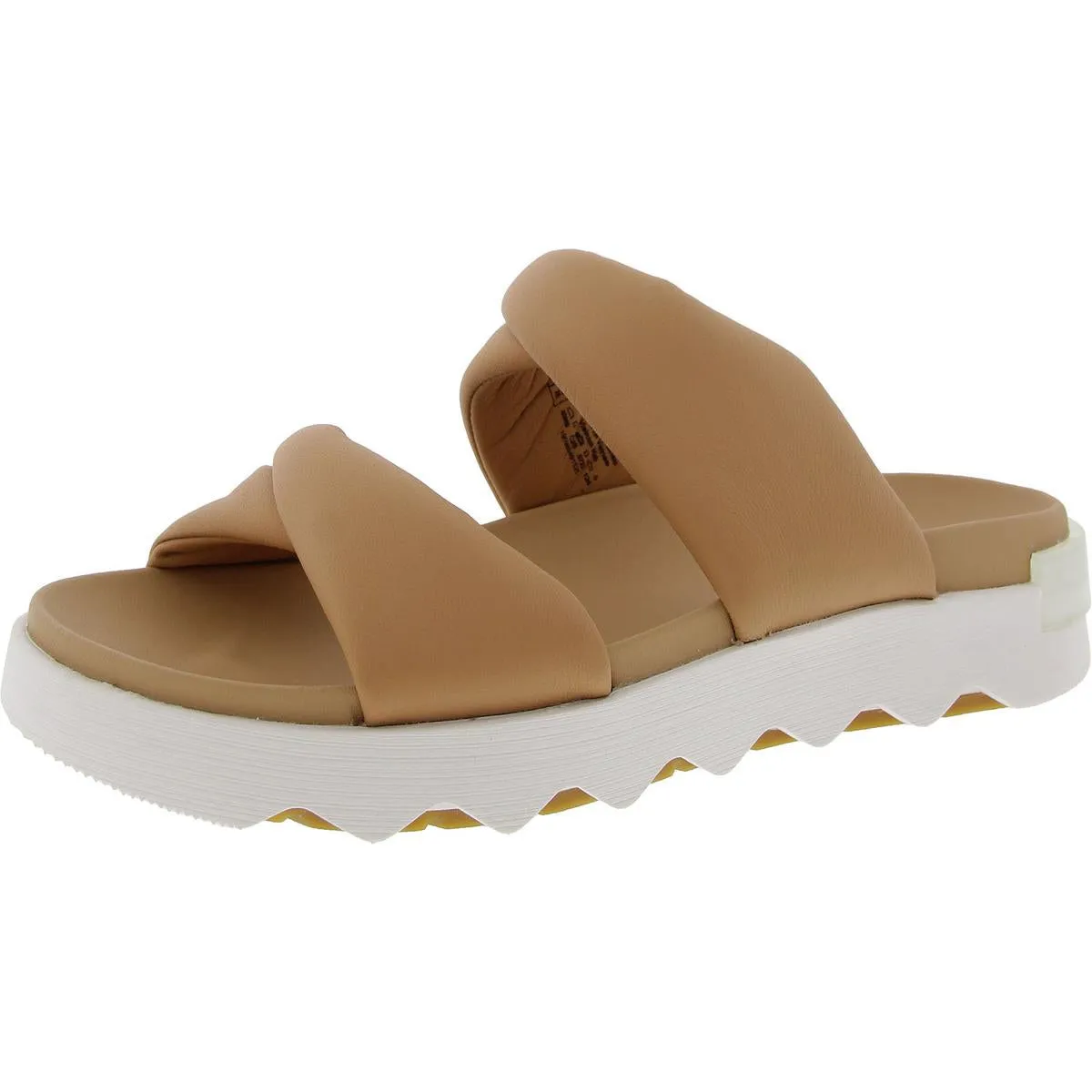 Vibe Twist Womens Leather Slip On Slide Sandals