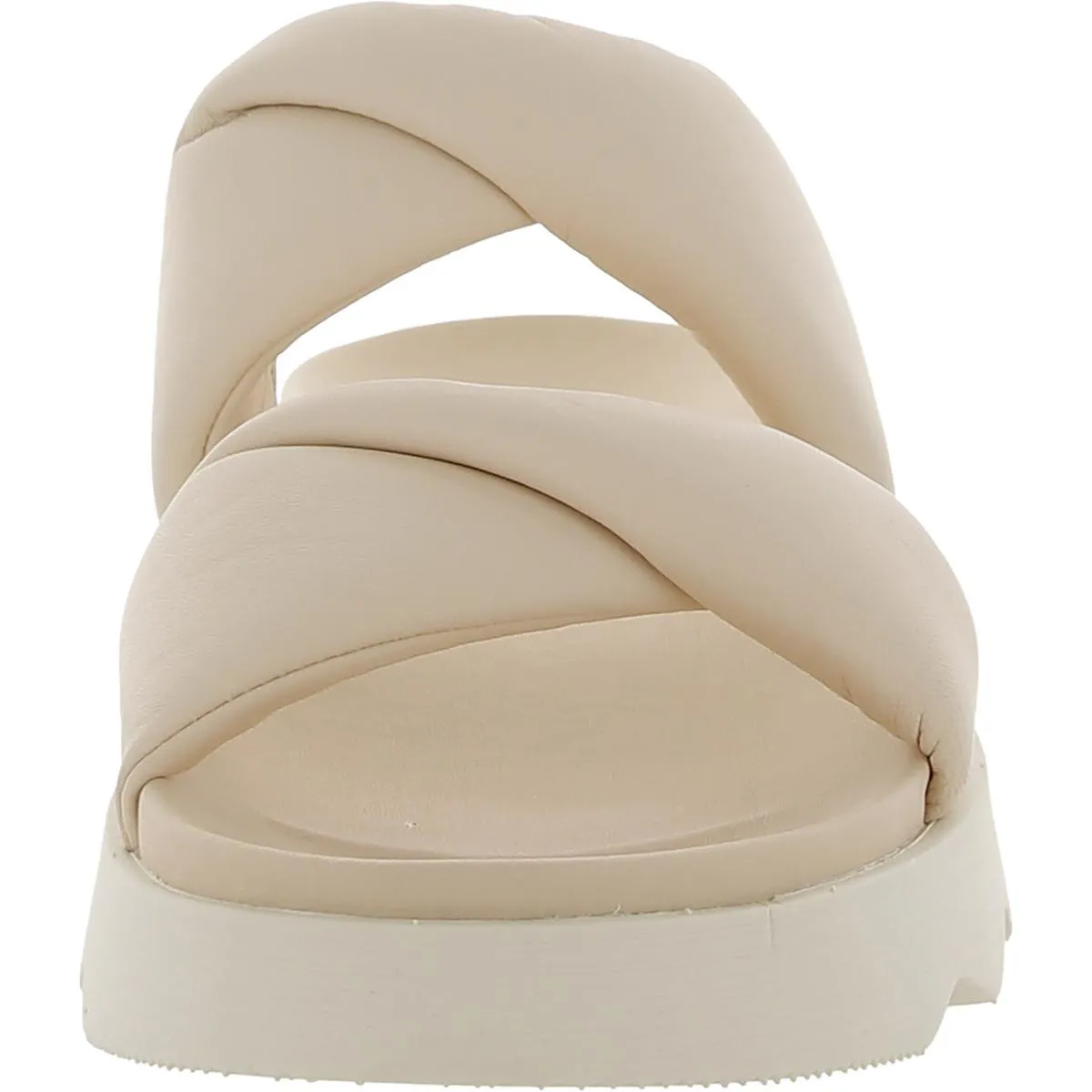 Vibe Twist Womens Leather Slip On Slide Sandals