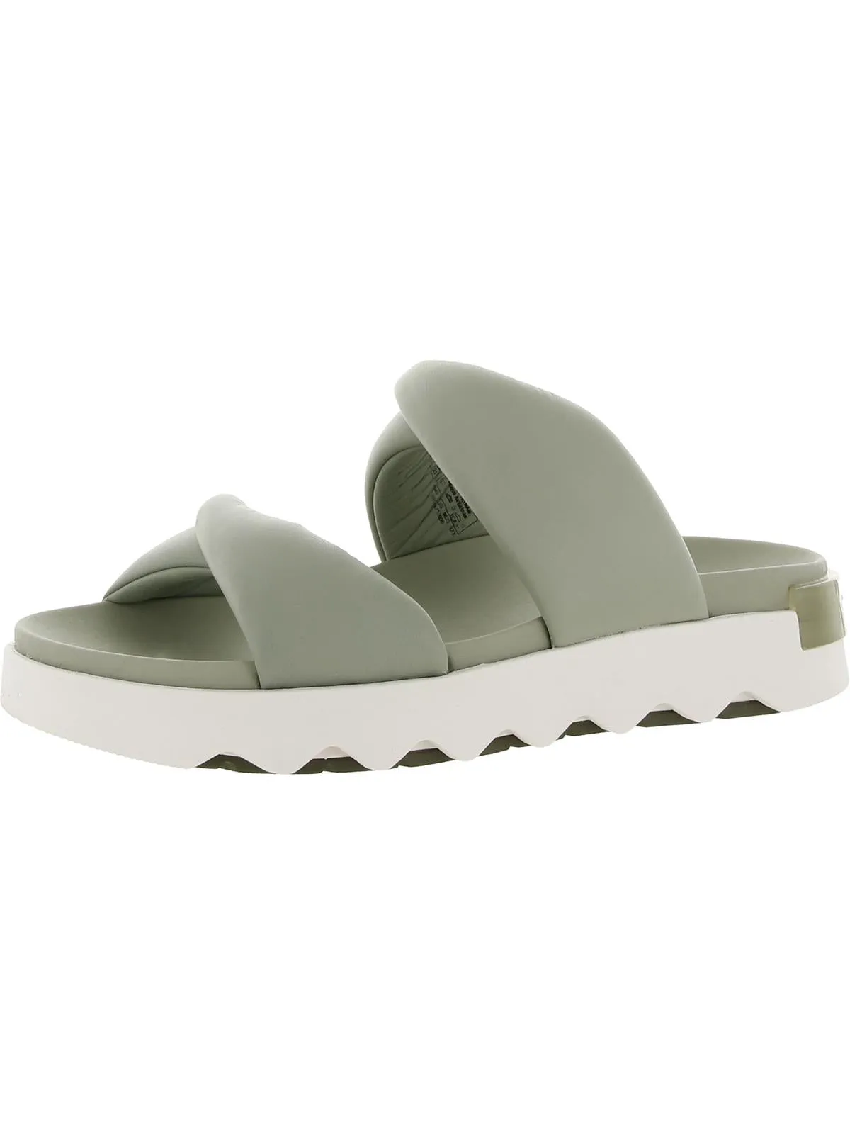 Vibe Twist Womens Leather Slip On Slide Sandals