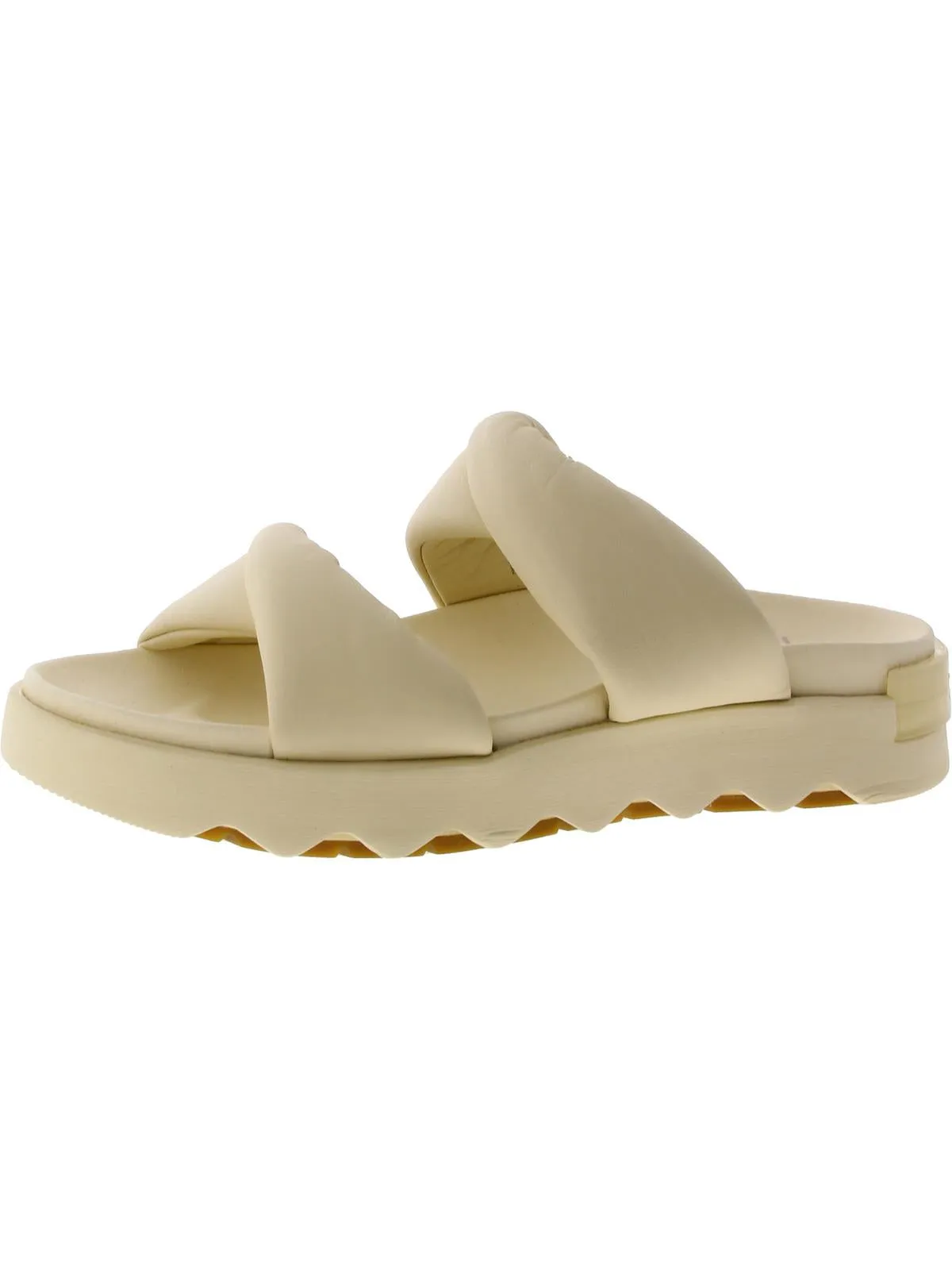 Vibe Twist Womens Leather Slip On Slide Sandals