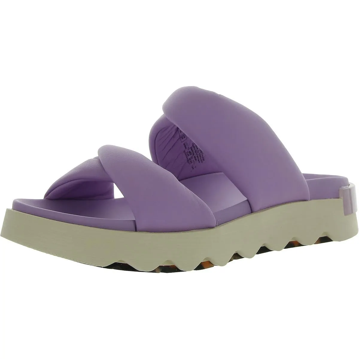 Vibe Twist Womens Leather Slip On Slide Sandals