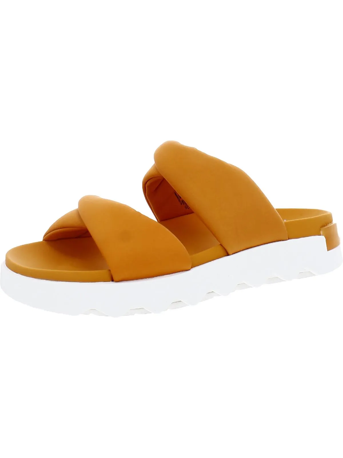 Vibe Twist Womens Leather Slip On Slide Sandals