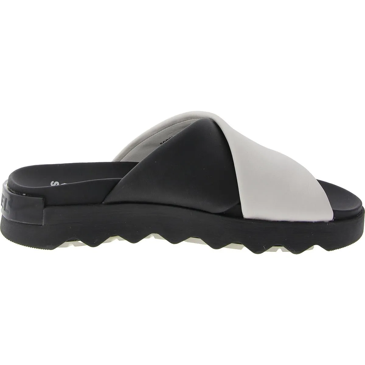 Viibe Crisscross Slide Womens Criss-Cross Faux Leather Slide Sandals