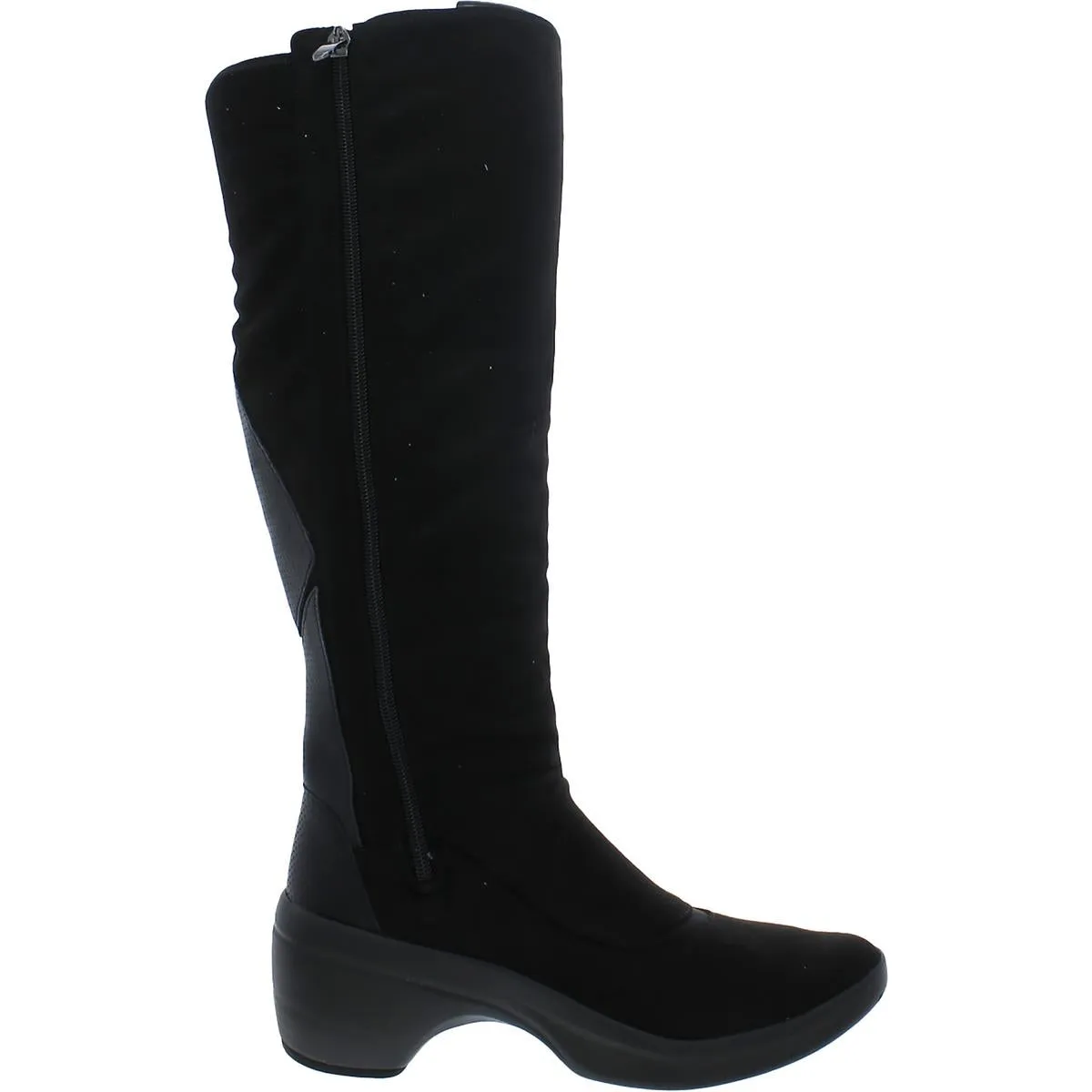 Whish List Womens Faux Suede Block Heel Knee-High Boots