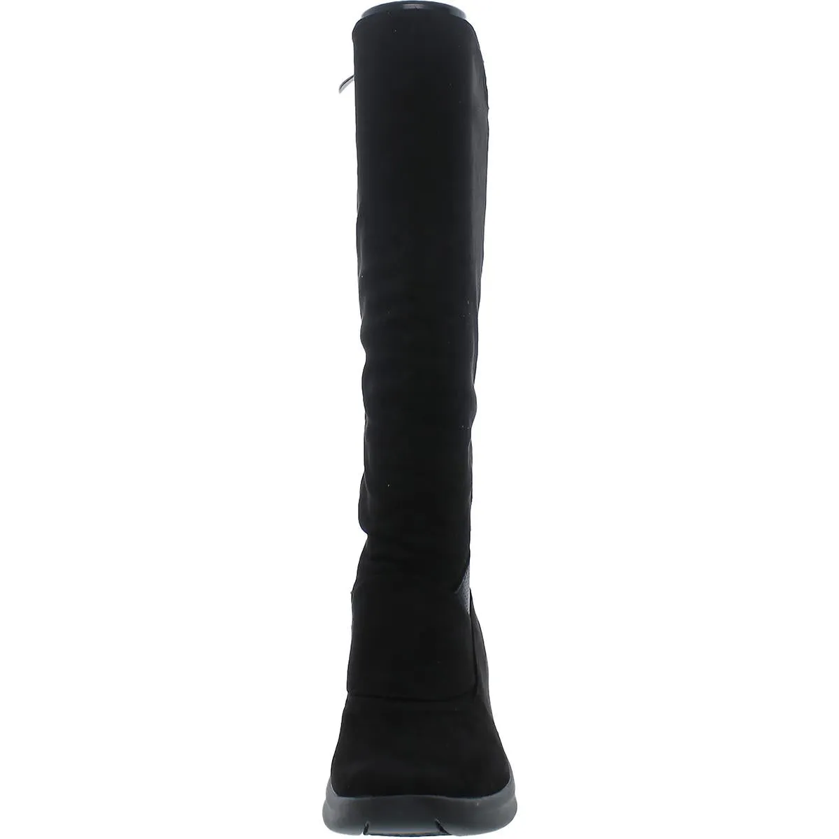 Whish List Womens Faux Suede Block Heel Knee-High Boots