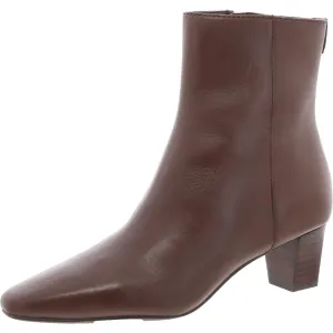 WILLA-BO-BTE Womens Zipper Leather Ankle Boots