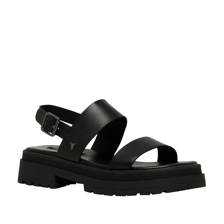 WINDSOR SMITH LOYALTY BLACK SANDALS
