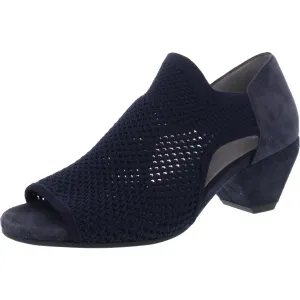 Wink Womens Suede Peep-Toe Shooties