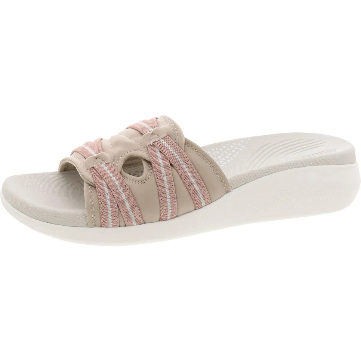 Wisher 2 Womens Cushioned Footbed Peep-Toe Slide Sandals
