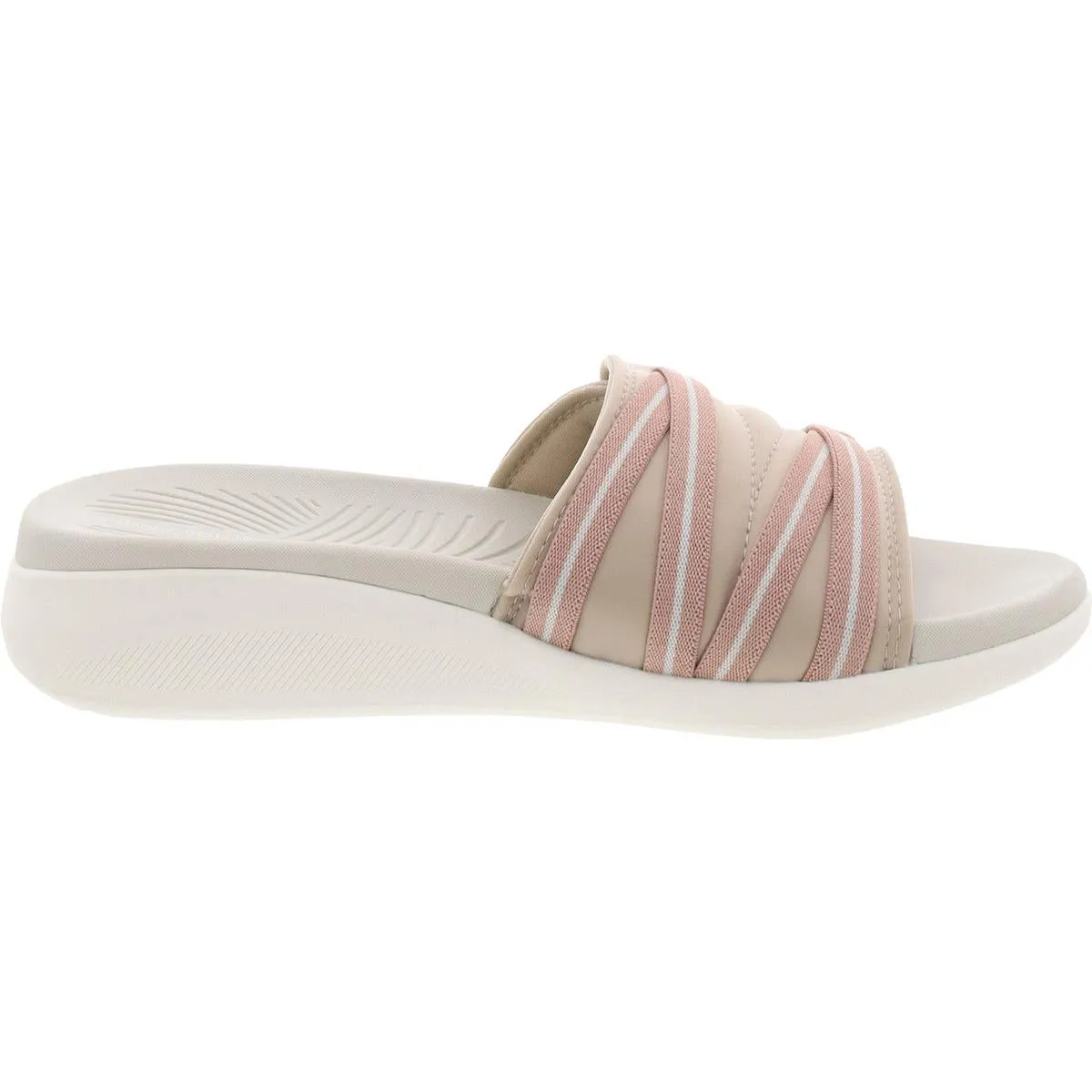 Wisher 2 Womens Cushioned Footbed Peep-Toe Slide Sandals
